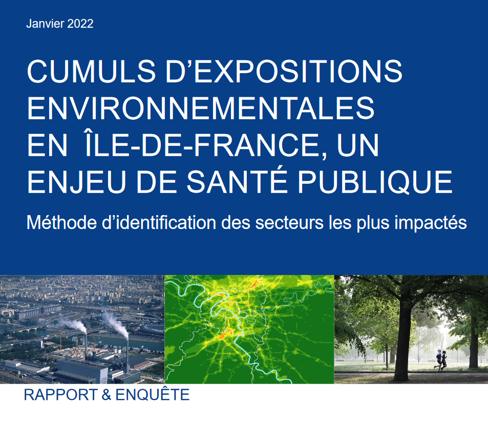 couverture du rapport cumuls d'exposition environnementales IdF