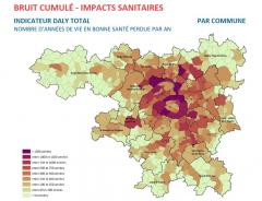 Impacts sanitaires du bruit des transports au sein de la zone dense de la région Île-de-France