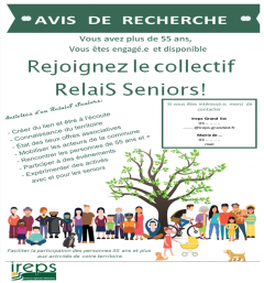 Affiche présentant le dispositif relai seniors